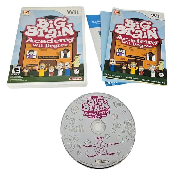 Nintendo Wii Big Brain Academy CD Disc Video Game 2007 Degree Learning Education - Picture 1 of 7